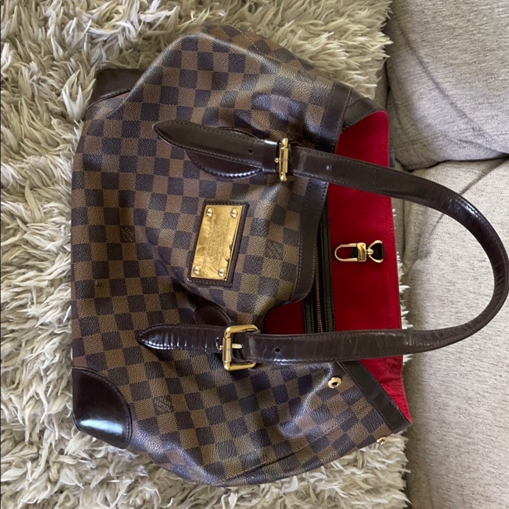 Auth Louis Vuitton Hampstead Mm #4841L35